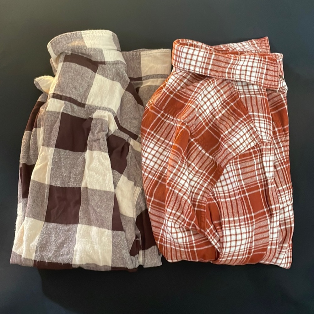 Two Pack Fall Earthtone Flannels